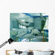 the dolphins in bathroom interior (3D rendering) Wall Mural