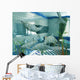 the dolphins in bathroom interior (3D rendering) Wall Mural