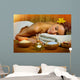 Beautiful woman having massage. Wall Mural
