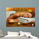 Beautiful woman having massage. Wall Mural