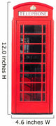 Red Telephone Box on White 