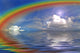 Clouds Sky and Rainbow in the Ocean Wall Mural