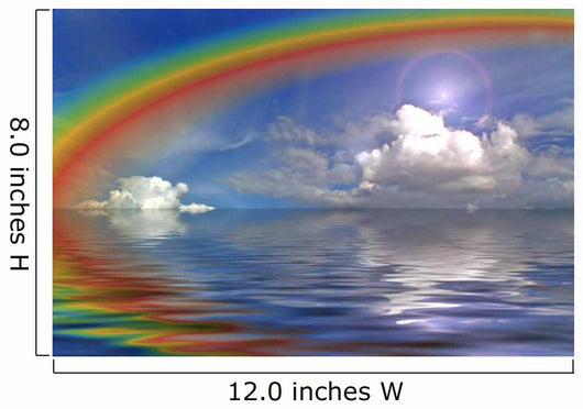 Clouds Sky and Rainbow in the Ocean Wall Mural