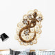 Steampunk Gecko Lizard Vintage Style-geco Meccanico Wall Decal