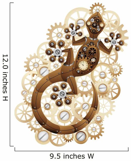 Steampunk Gecko Lizard Vintage Style-geco Meccanico Wall Decal