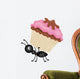 Ant Carrying Cupcake Wall Decal