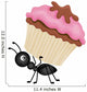 Ant Carrying Cupcake Wall Decal