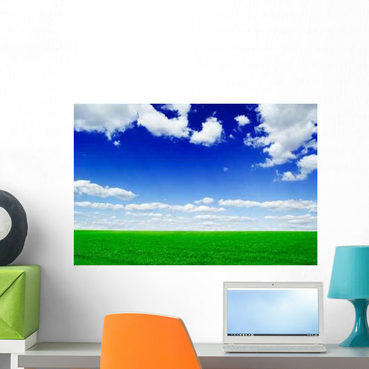 Field and Clouds Wall Decal Design 2
