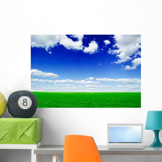 Field and Clouds Wall Decal Design 2
