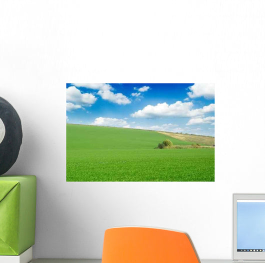 Green Field and Beautiful Wall Decal Design 2