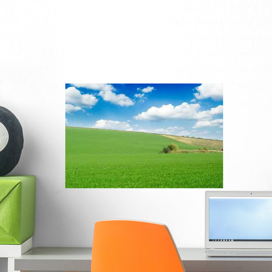 Green Field and Beautiful Wall Decal Design 2