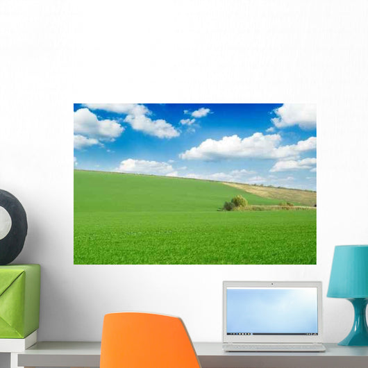 Green Field and Beautiful Wall Decal Design 2