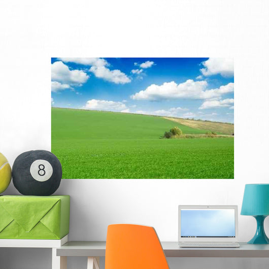 Green Field and Beautiful Wall Decal Design 2