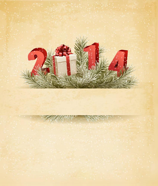 Happy new year 2014! New year design template. Vector illustrati 