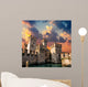 Medieval Castle Scaliger at sunset Wall Mural