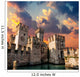 Medieval Castle Scaliger at sunset Wall Mural