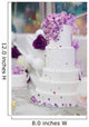 White Wedding Cake Decorated With Purple Flowers 