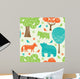 Forest Animals Seamless Pattern Wall Decal Design 2