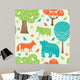 Forest Animals Seamless Pattern Wall Decal Design 2