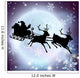 Santa Moon Sleigh Silhouette Wall Mural