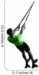 man exercising suspension training  trx silhouette 