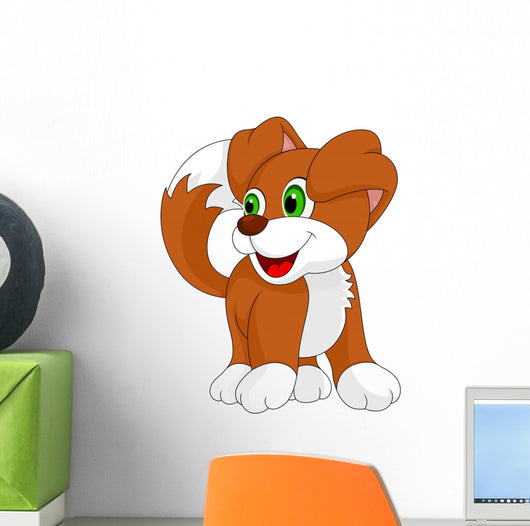 Cute puppy cartoon Wall Decal