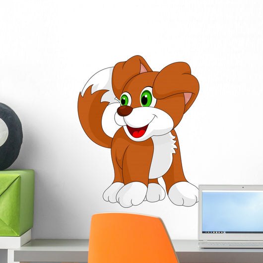 Cute puppy cartoon Wall Decal