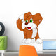 Cute puppy cartoon Wall Decal