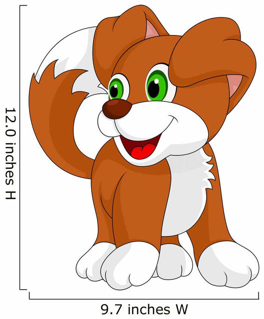 Cute puppy cartoon Wall Decal