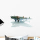 military toy airplane on white background Wall Mural