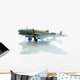 military toy airplane on white background Wall Mural