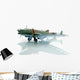 military toy airplane on white background Wall Mural