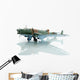 military toy airplane on white background Wall Mural