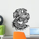 phoenix black white Wall Decal