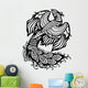 phoenix black white Wall Decal