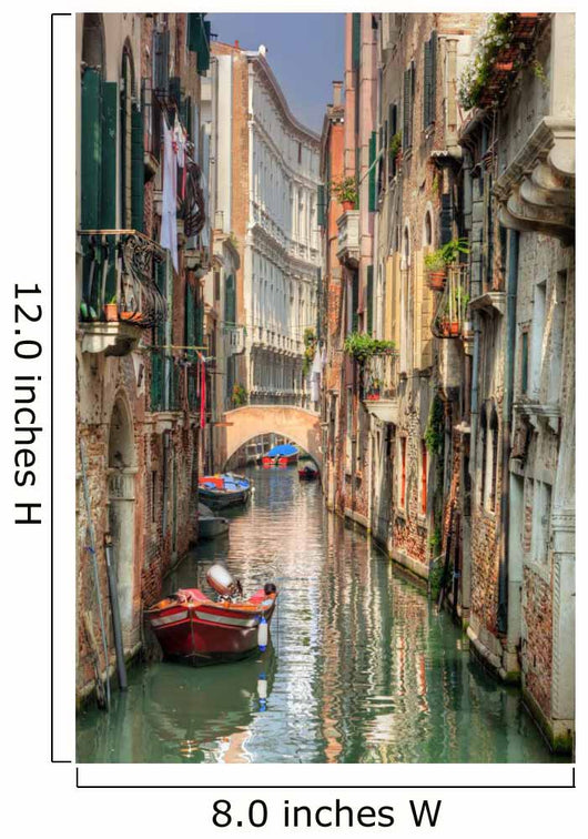 Romantic Narrow Canal and Bridge 