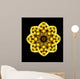 Kaleidoscope Yellow Wall Mural