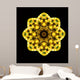 Kaleidoscope Yellow Wall Mural