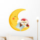 Good night owl sitting on a moon Wall Decal