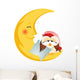 Good night owl sitting on a moon Wall Decal
