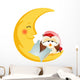 Good night owl sitting on a moon Wall Decal