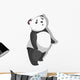 Cute Baby Panda Stand and See of the Sky Wall Decal
