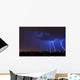 Electrical Storm over City Wall Decal Design 2