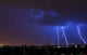 Electrical Storm over City Wall Decal Design 2