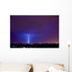 Electrical Storm over City Wall Decal Design 1