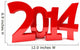 2014 in shiny red numbers 