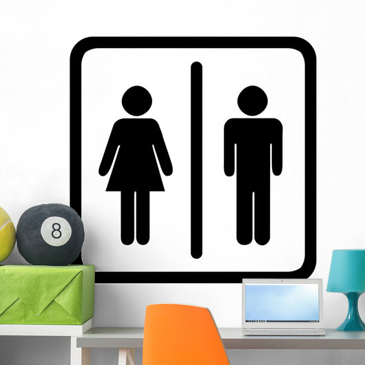 Toilet Sign Wall Decal