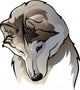 shy wolf Wall Decal