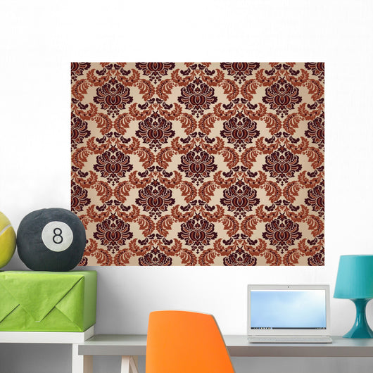 Damask Oriental Wallpaper Wall Decal