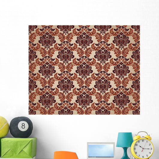 Damask Oriental Wallpaper Wall Decal